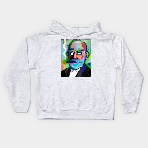 Sigmund Freud Kids Hoodie by Daria Kusto